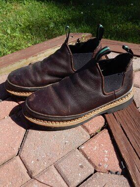 Georgia Boot Georgia Giant Romeo Mens 7.5 Brown Good Leather Work Boots GR262***